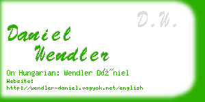 daniel wendler business card